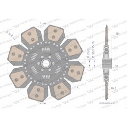 Ceramic clutch disc Renault Warynski 7700