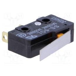 2 pcs x OMRON OCB - SS-5GL - Microswitch SNAP ACTION, 5A/125VAC, with lever, SPDT, ON-(ON)