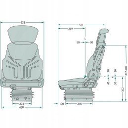 Basic comfortable seat in PVC 2401047331