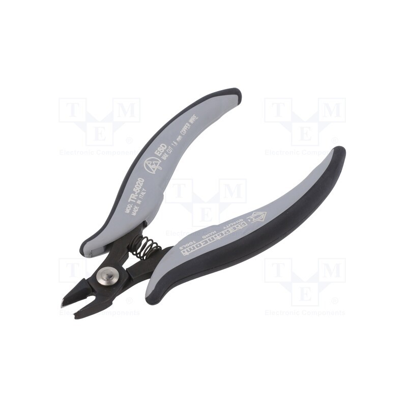 1 pcs x PIERGIACOMI - TR 5020 D - Pliers, cutting,miniature,curved, ESD, 138mm