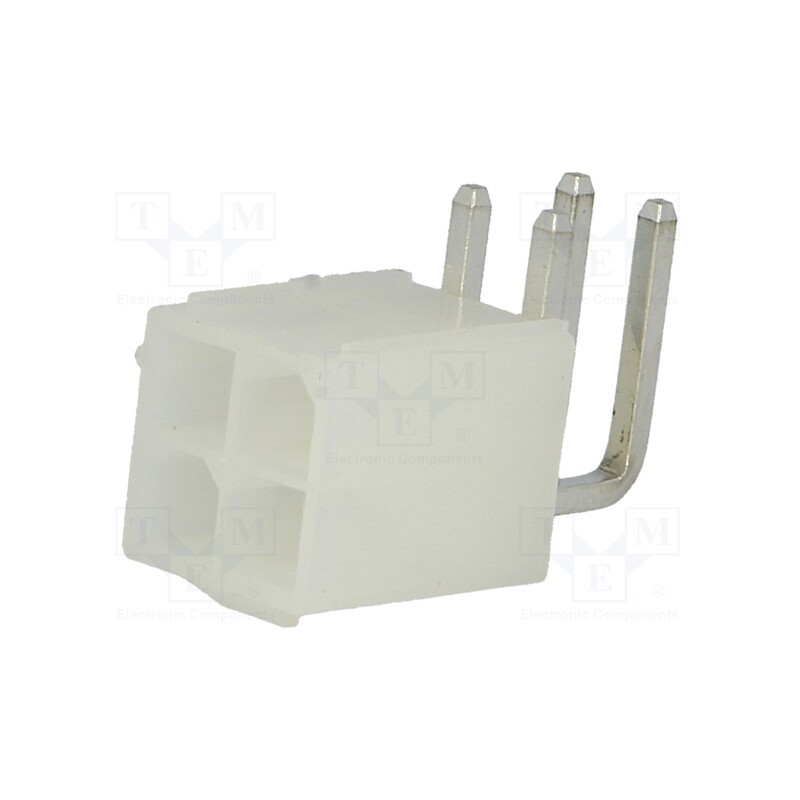 2 pcs x NINIGI - N42GK-04 - Socket, wire-board, male, N42G, 4.2mm, PIN: 4, THT, 600V, 9A, tinned