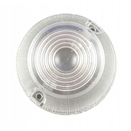 2x round white lampshade on the front of the trailer was we92