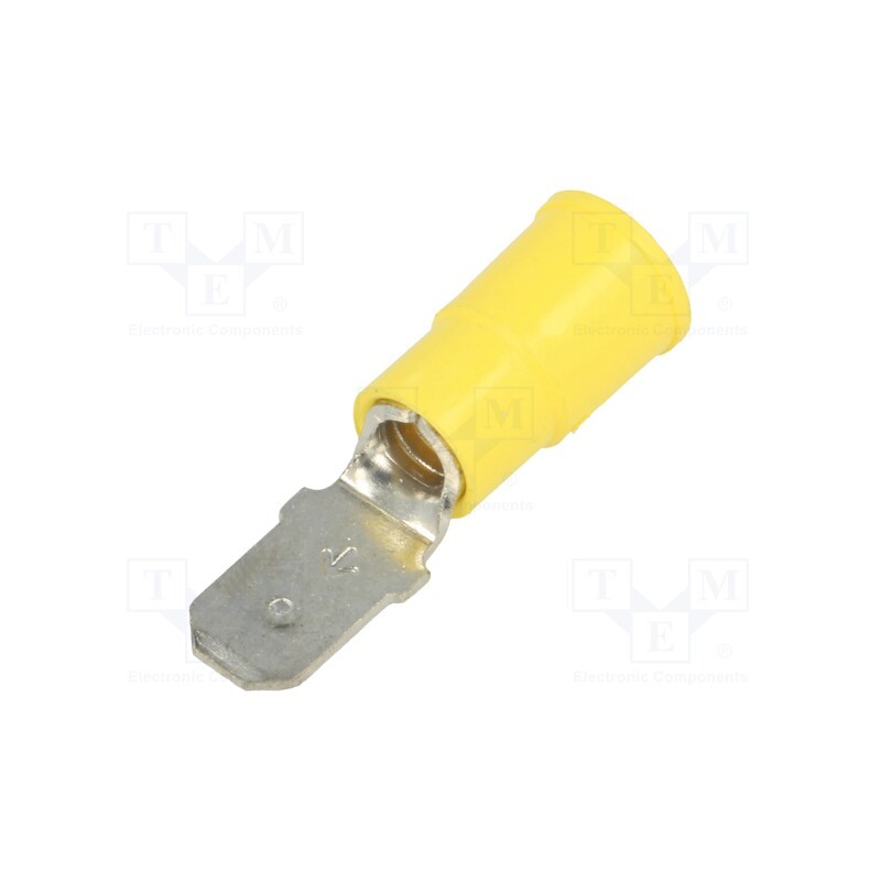 2 pcs x KEYSTONE - 8290 - Terminal: flat, 6.4mm, 0.8mm, male, crimped, for cable, insulated