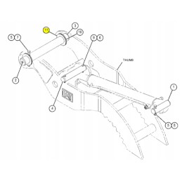 Spacer for cat backhoe loader