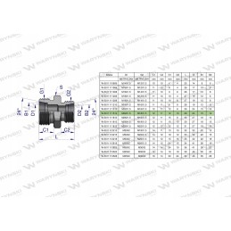 Hydraulic connector bb m22x1 5 m18x1 5 Warynski
