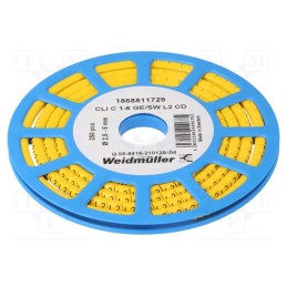 250 pcs x WEIDMu00dcLLER - CLI C 1-6 GE/SW L2 CD - Markers, Marking: L2, 2.5÷5mm, PVC, yellow, -30÷80°C, leaded, CLI C