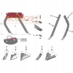 4-corner bolt with support m12 x 90 mm, class