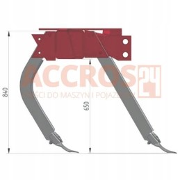 4-corner bolt with support m12 x 90 mm, class