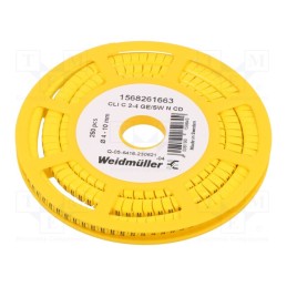 250 pcs x WEIDMu00dcLLER - CLI C 2-4 GE/SW N CD - Markers, Marking: N, 4÷10mm, PVC, yellow, -30÷80°C, leaded, CLI C