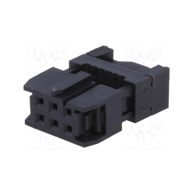 2 pcs x Amphenol Communications Solutions - T812106A101CEU - Plug, IDC, female, PIN: 6, with cable clamp, IDC, for ribbon cable