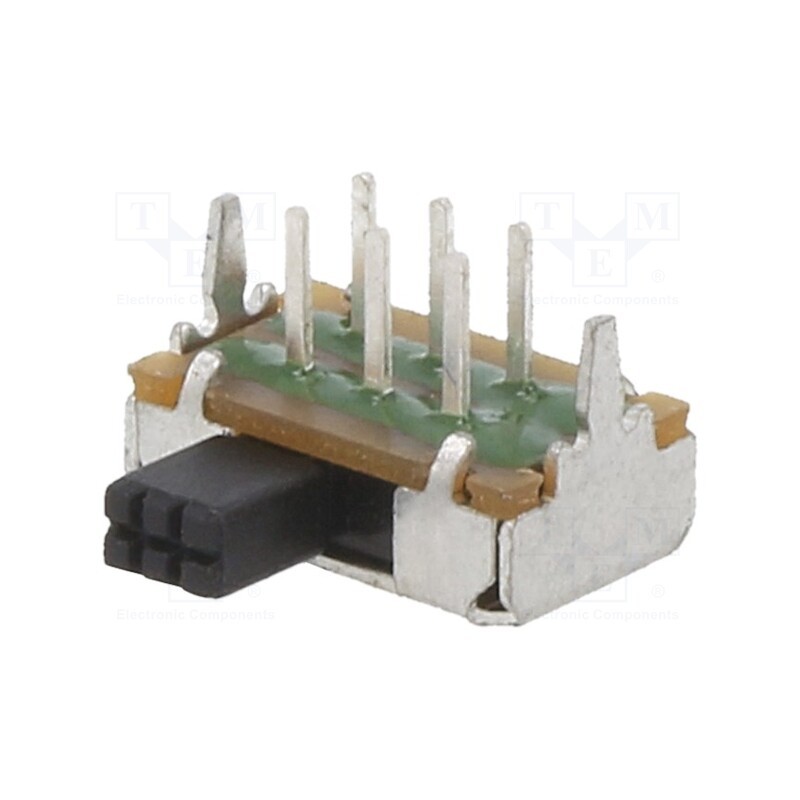 1 pcs x E-SWITCH - EG2211 - Switch: slide, Pos: 2, DPDT, ON-ON, THT, Leads: for PCB,angled, EG