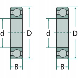 Ball bearing usually 16006 30x55x9 mm granite