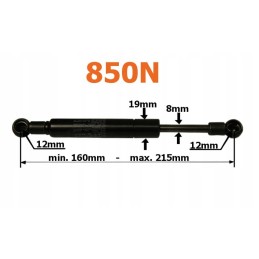 Gas shock absorber case ih steyr 82032040 850n