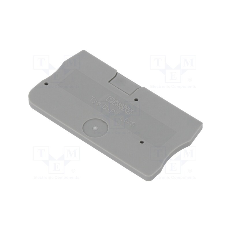 2 pcs x PHOENIX CONTACT - D-PT 1,5/S – 3208142 - End plate, grey, Width: 2.2mm, PT