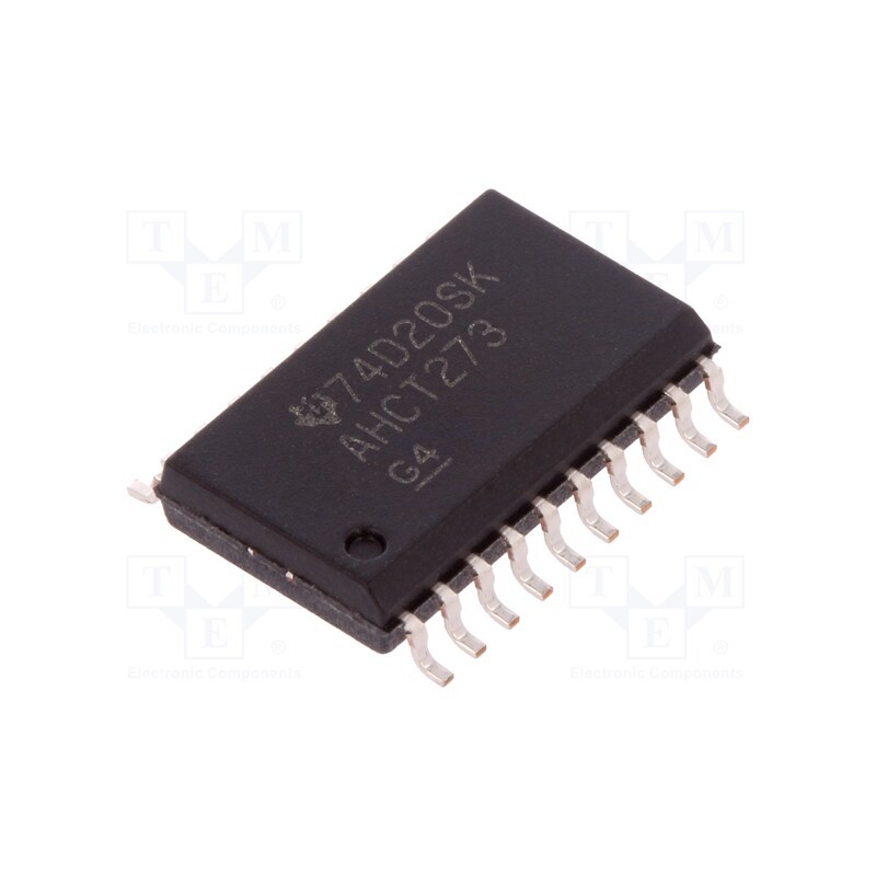 1 pcs x TEXAS INSTRUMENTS - SN74AHCT273DW - IC: digital, D flip-flop, Ch: 8, SMD, SO20, , AHCT