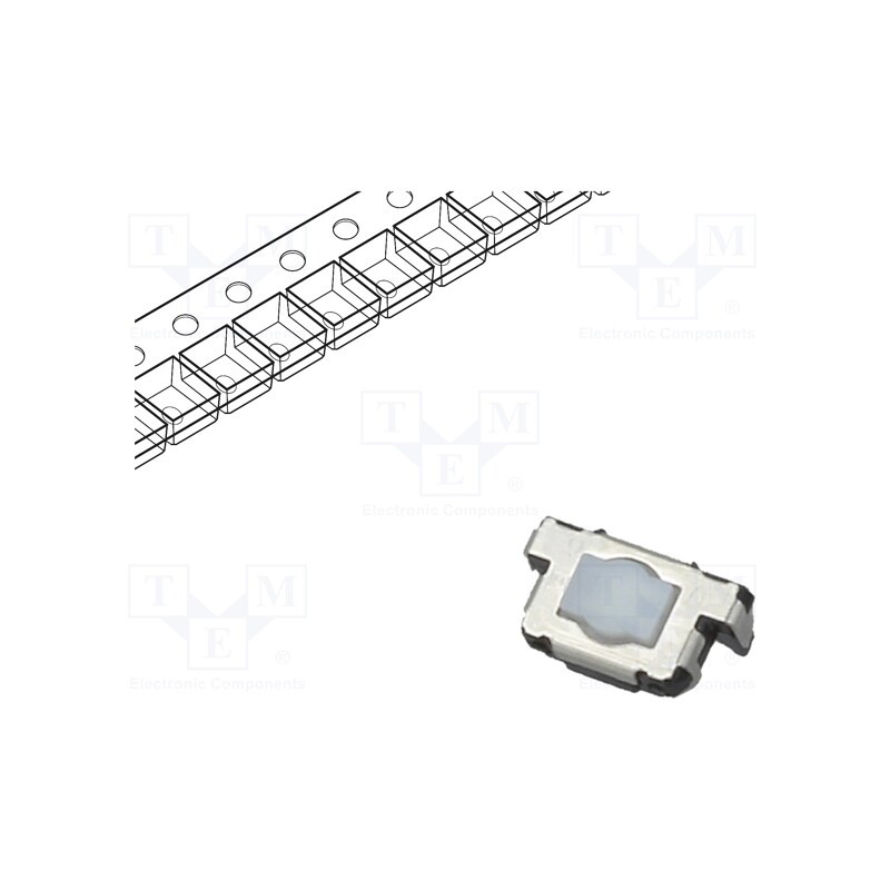 1 pcs x PANASONIC - EVQP44B3M - Microswitch TACT, SPST, Pos: 2, 0.02A/12VDC, SMT, 6x3.5x3.5mm