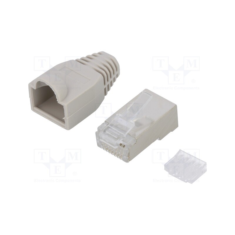 2 pcs x LOGILINK - MP0021 - Plug, RJ45, PIN: 8, Cat: 6, shielded,with protection, Layout: 8p8c