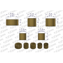 Set of Ursus R 11 starter bushings 5 pcs exp