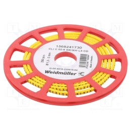 250 pcs x WEIDMu00dcLLER - CLI C 02-6 GE/SW L3 CD - Markers, Marking: L3, 1.3÷3mm, PVC, yellow, -30÷80°C, leaded, CLI C