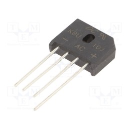 1 pcs x DC COMPONENTS - KBU10J - Bridge rectifier: single-phase, Urmax: 600V, If: 10A, Ifsm: 200A