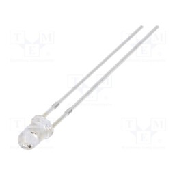 1 pcs x OPTOSUPPLY - OSY5PA3131A-VVLED - LED, 3mm, yellow, 2180mcd, 30°, Front: convex, 3÷13V, No.of term: 2