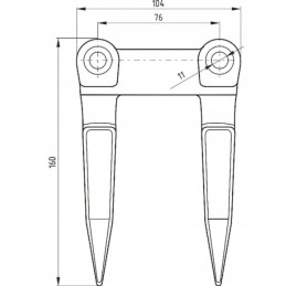 Double header bayonet without stalk 3020506002004