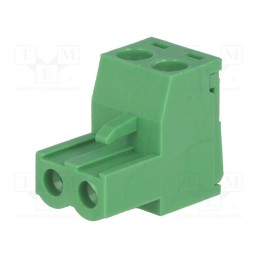 2 pcs x NINIGI - TBW-5-2P/GN - Pluggable terminal block, Contacts ph: 5.08mm, ways: 2, straight