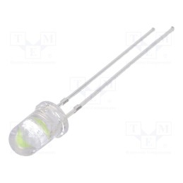 1 pcs x OPTOSUPPLY - OSB69V5111A - LED, 5mm, blue (ice blue), 90000÷100000mcd, 15°, Front: convex