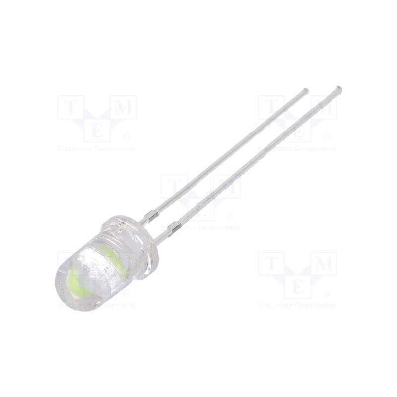 1 pcs x OPTOSUPPLY - OSB69V5111A - LED, 5mm, blue (ice blue), 90000÷100000mcd, 15°, Front: convex