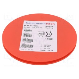 250 pcs x HELLERMANNTYTON - 515-03694 - Markers, Marking: 9, 4÷9mm, PVC, yellow, -65÷105°C, leaded, HGDC4-9