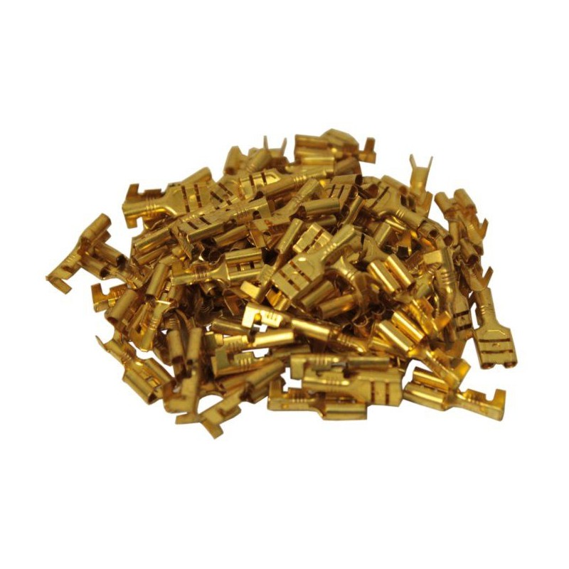 F 2 5 female connector, 100 pcs, electric