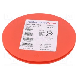 250 pcs x HELLERMANNTYTON - 515-03684 - Markers, Marking: 8, 4÷9mm, PVC, yellow, -65÷105°C, leaded, HGDC4-9