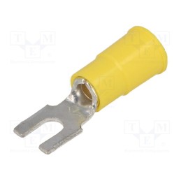 2 pcs x KEYSTONE - 8233 - Tip: fork, M3,5, Ø: 3.66mm, crimped, for cable, insulated, yellow