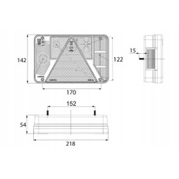 Horpol Hor 45 LZT471 tow truck trailer rear lamp