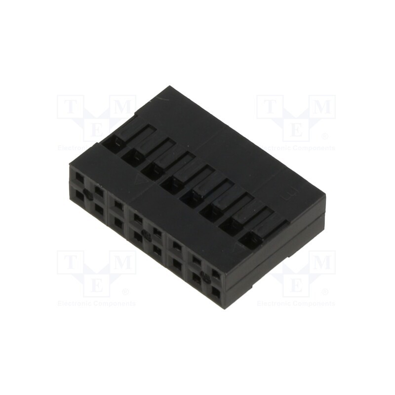 2 pcs x HARWIN - M20-1070800 - Plug, pin strips, female, 2.54mm, PIN: 16, w/o contacts, for cable