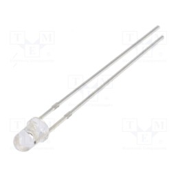 1 pcs x OPTOSUPPLY - OSR5PA3131A-VVLED - LED, 3mm, red, 2180mcd, 30°, Front: convex, 3÷13V, No.of term: 2