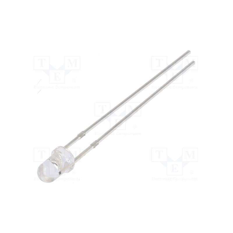 1 pcs x OPTOSUPPLY - OSR5PA3131A-VVLED - LED, 3mm, red, 2180mcd, 30°, Front: convex, 3÷13V, No.of term: 2