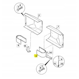 JCB backhoe loader hose cover
