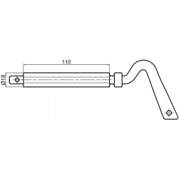 Uni tipping locking pin for balls diameter 75, 1 key