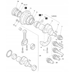 Hatz 1d42 1d50 complete crankshaft 01921400