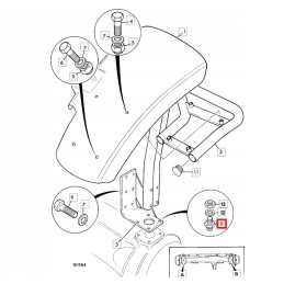 Screw for tightening the kingpin jcb