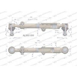Steering rack 330mm al39018 motogeneric