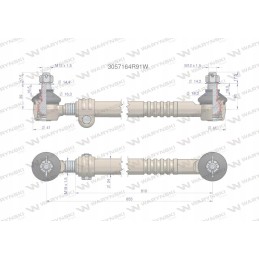 Steering rack 3057164r91 motogeneric