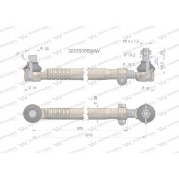 Steering rack 3225505r91 motogeneric