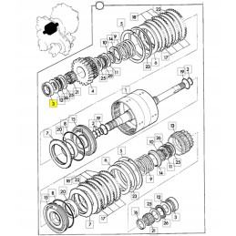 Gearbox bearing jcb backhoe loader cva