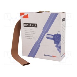 1 pcs x HELLERMANNTYTON - 300-31901 - Heat shrink sleeve, 2: 1, 19.1mm, L: 5m, brown, cardboard packaging