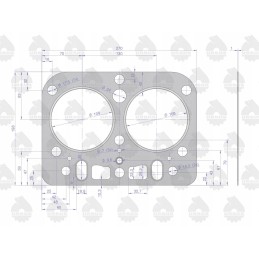 Set of engine gasket set 2022766u c 33
