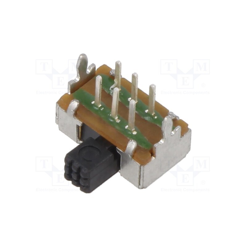 1 pcs x E-SWITCH - EG2208 - Switch: slide, Pos: 2, DPDT, 0.2A/30VDC, ON-ON, THT, -20÷70°C, EG