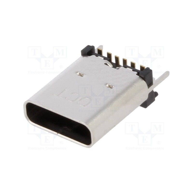 2 pcs x Global Connector Technology (GCT) - USB4175-GF-0230-C - Socket, USB C, SMT, PIN: 6, vertical, top board mount, USB-C, 3A