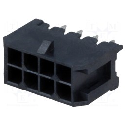 2 pcs x Amphenol Communications Solutions - 10127721-081LF - Socket, wire-board, male, Minitek® Pwr 3.0, 3mm, PIN: 8, THT, 5A